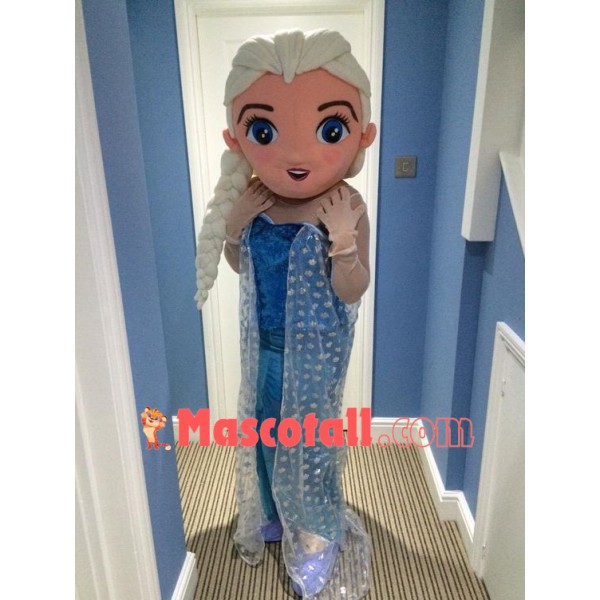 Lovely Princess Elsa Mascot Costume