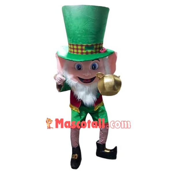 Leprechaun Irish Man Boy Mascot Costume