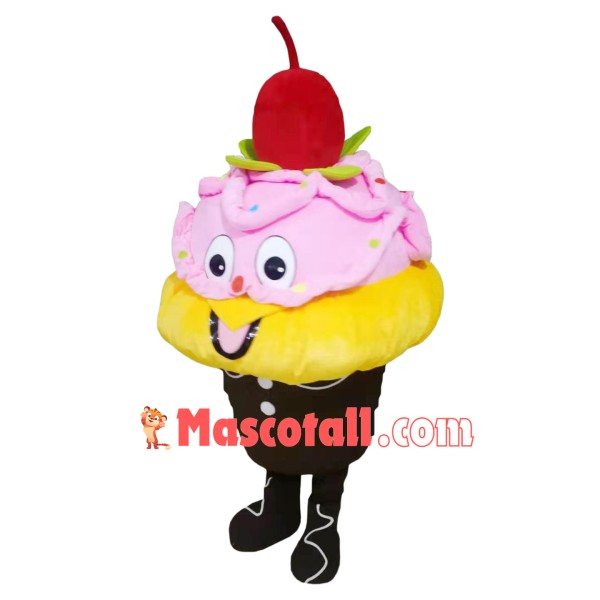 Pink Birthday Cake Mascot Costume