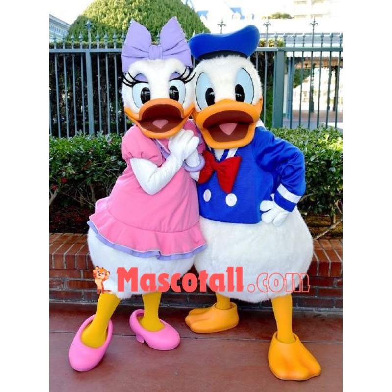 Donald and Daisy Duck Mascot Costume