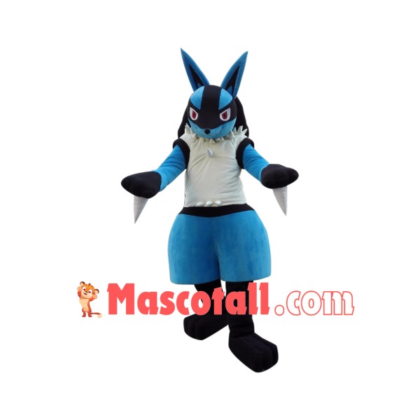 Pokemon Pok Lucario Mascot Cartoon Costume