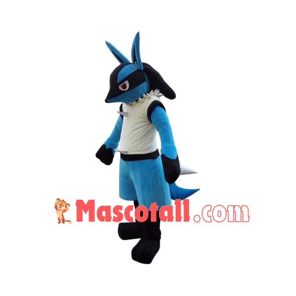 Pokemon Pok Lucario Mascot Cartoon Costume