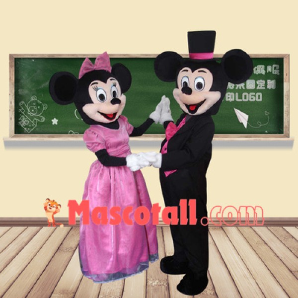 Lovely Mickey & Minnie Mascot Costume