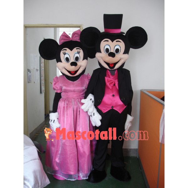 Lovely Mickey & Minnie Wedding Mascot Costume