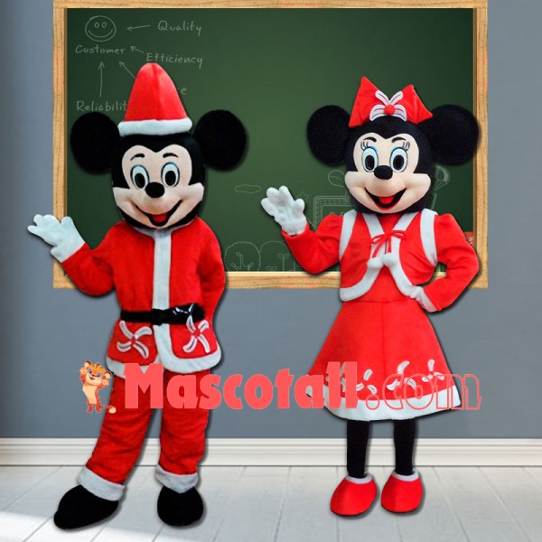 Christmas Mickey & Minnie Mascot Costume
