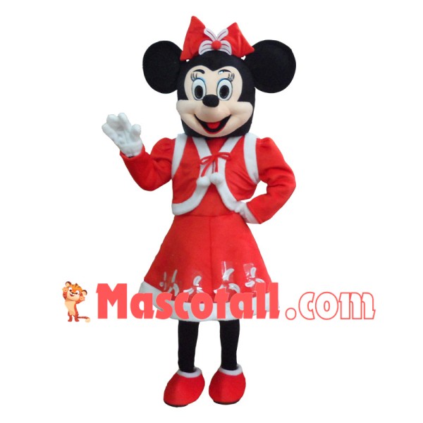 Happy Christmas Minnie Mascot Costume
