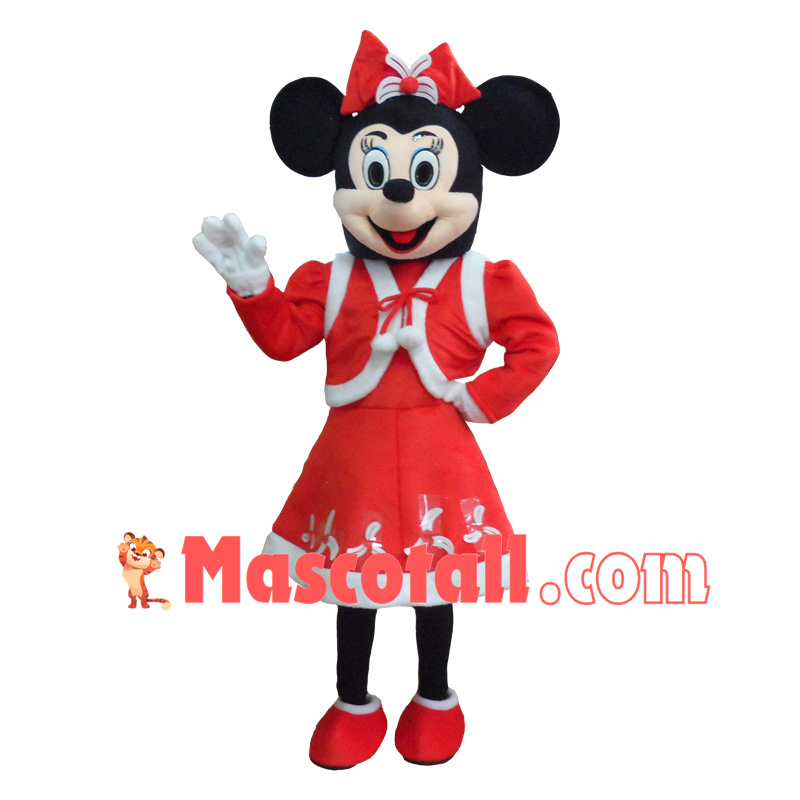 Happy Christmas Minnie Mascot Costume