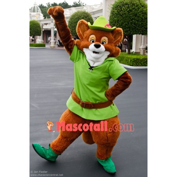Robin Hood Fox Mascot Costume