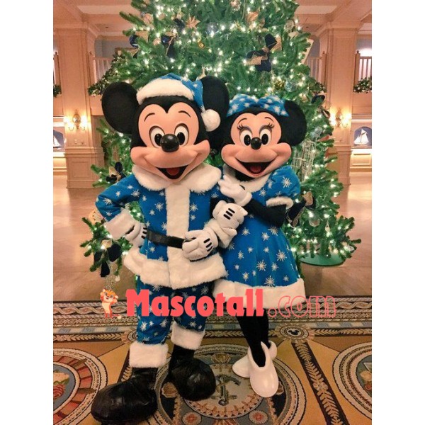 Superb Christmas Mickey and Minnie Mascot Costume