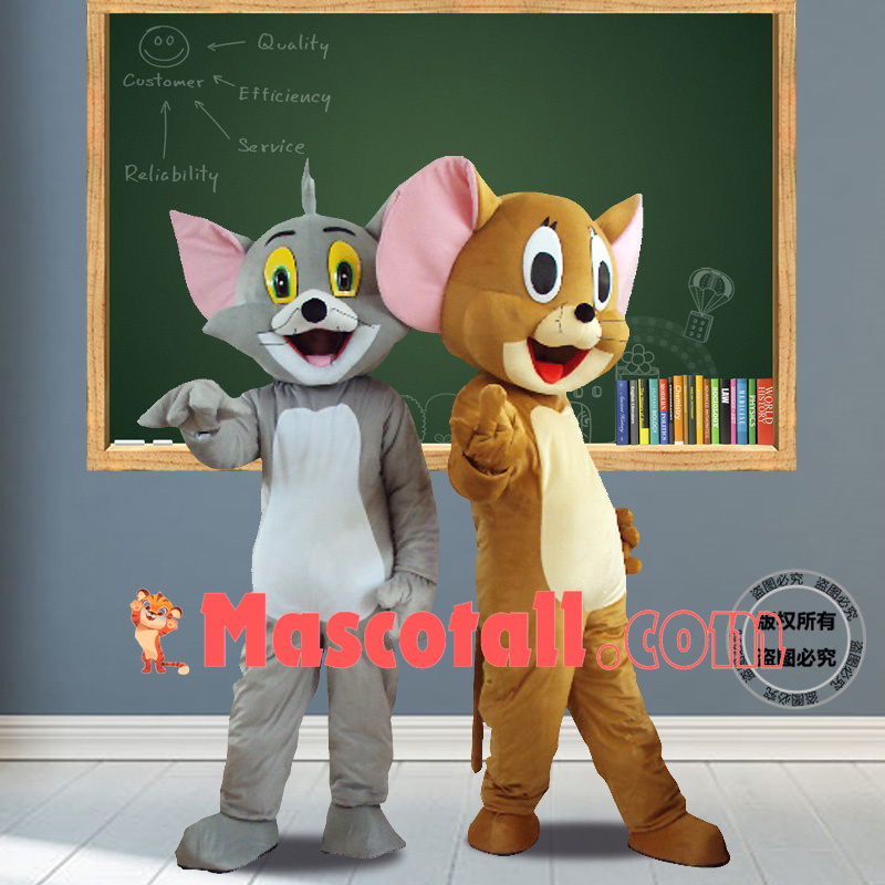 Jerry Mouse & Tom Cat Costume Cartoon Mascot Costume