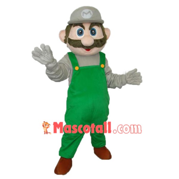Green Mario Mascot Adult Costume