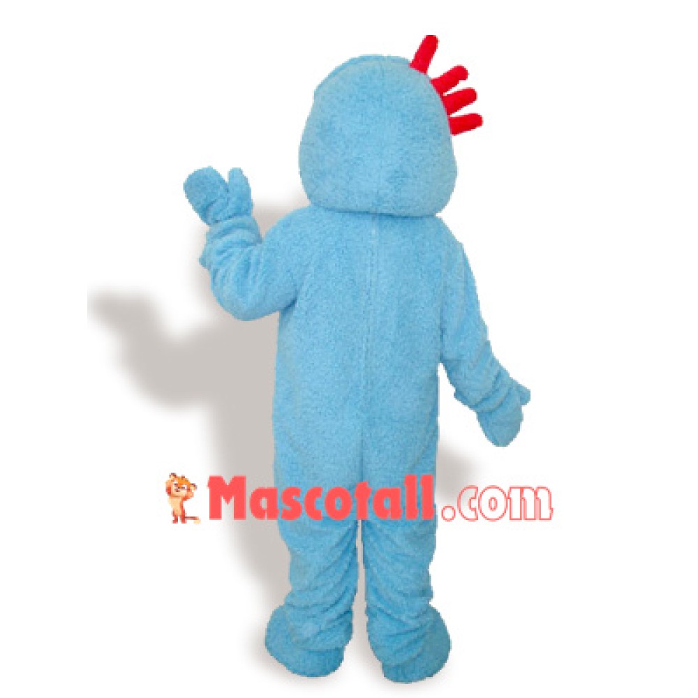 Blue Plush Little Boy Adult Mascot Costume