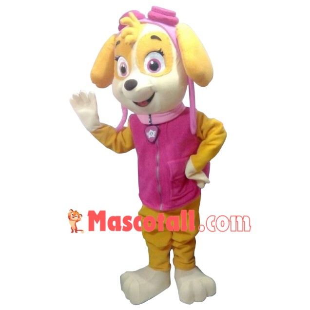 Pink Girl Paw Patrol Skye Cartoon Mascot Costume Free Shipping