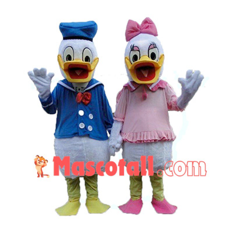 Adult One Pair of Donald Duck and Daisy Mascot Costumes