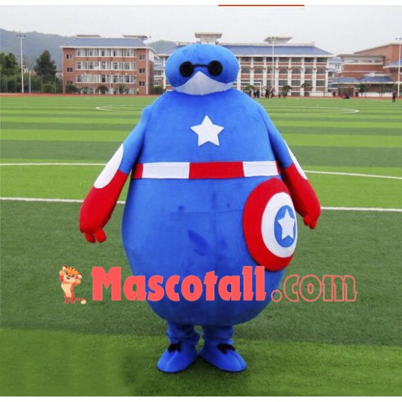 Captain America superman Baymax Mascot Costume