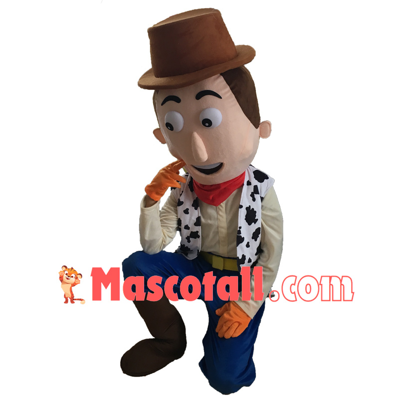 Cartoon Cowboy Woody Mascot Costume