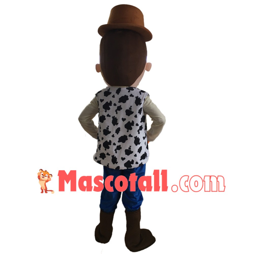 Cartoon Cowboy Woody Mascot Costume