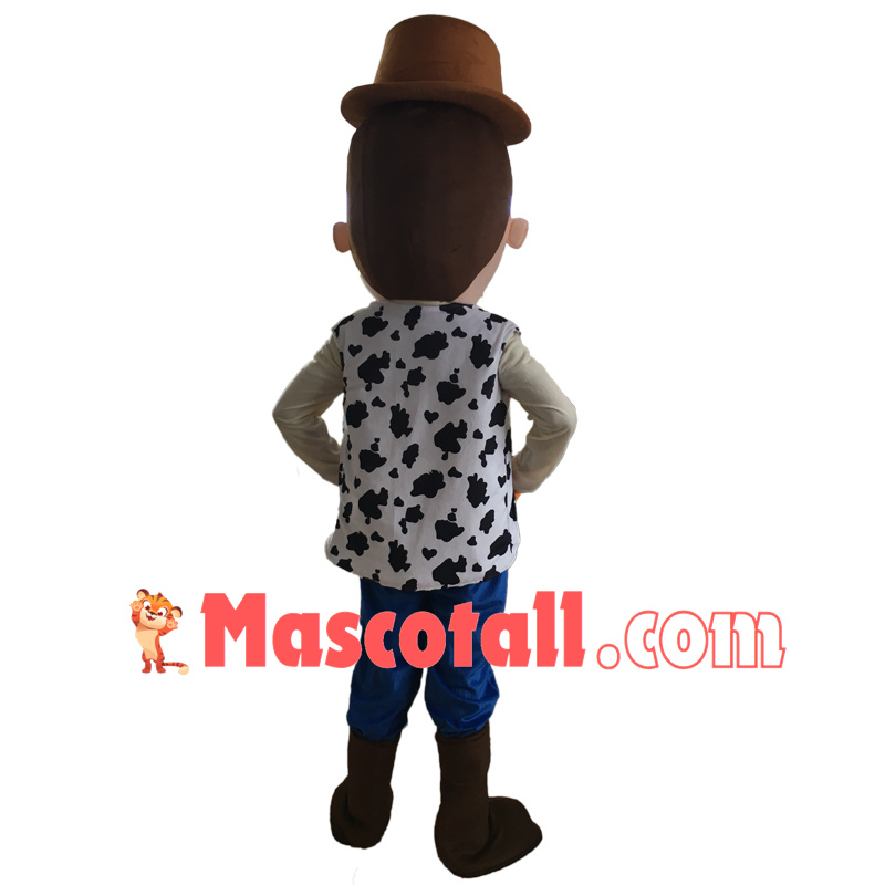 Cartoon Cowboy Woody Mascot Costume