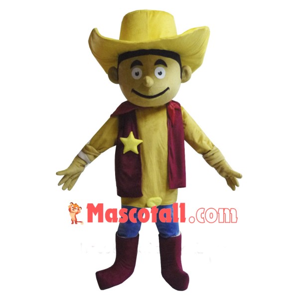 Red Clothes Cowboy Woody Mascot Costume