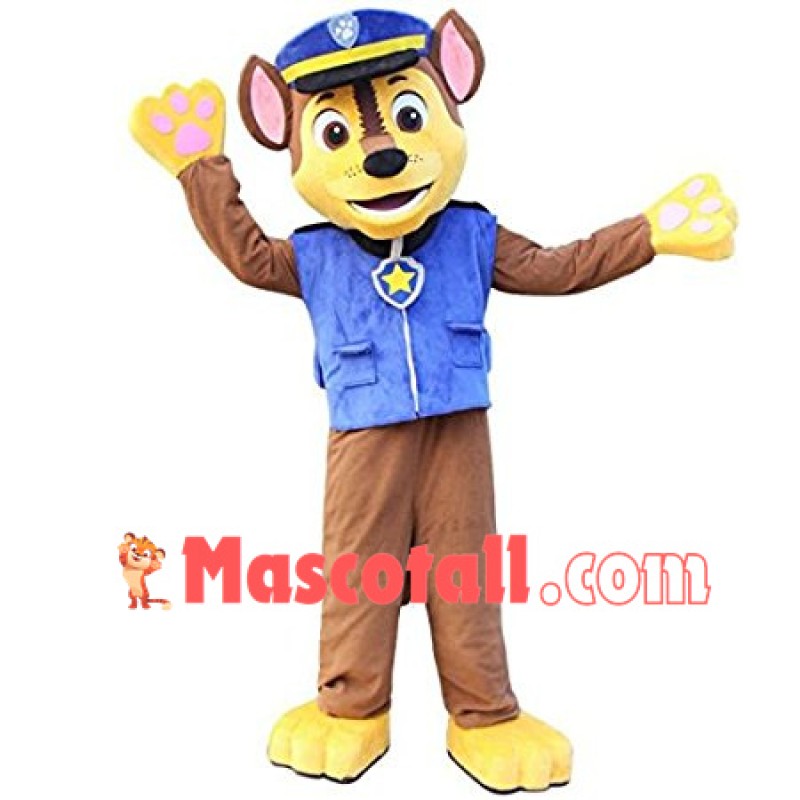 High Quality Paw Patrol Chase Dog Mascot Costume