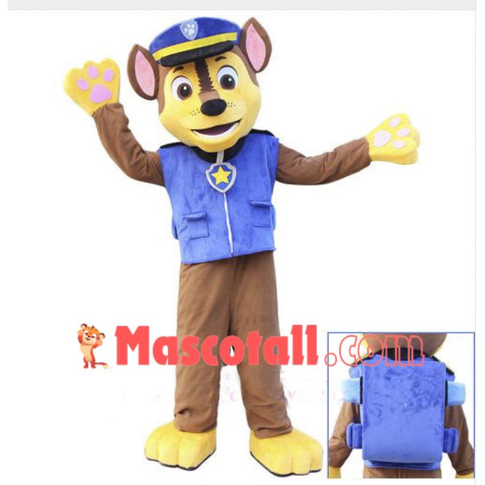 High Quality Paw Patrol Chase Dog Mascot Costume