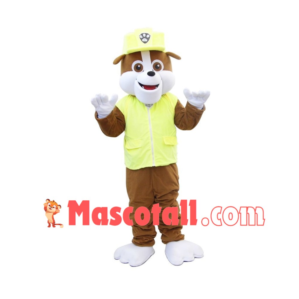 High Quality Paw Patrol Rubble Dog Mascot Costume