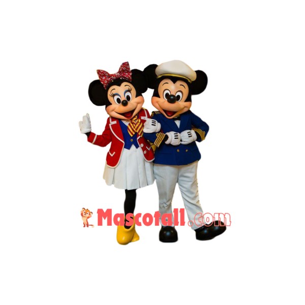 Superb Navy Mickey & Minnie Mascot Costume