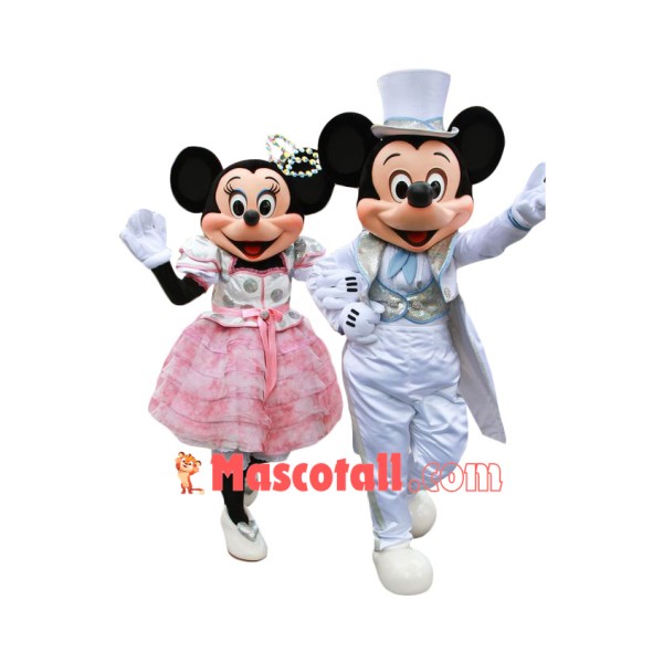 Superb Dating Mickey & Minnie Mascot Costume