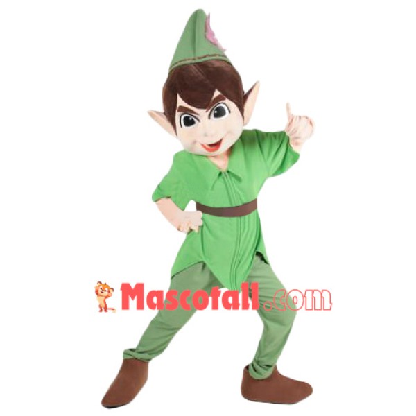 Friendly Green Elf Mascot Costume