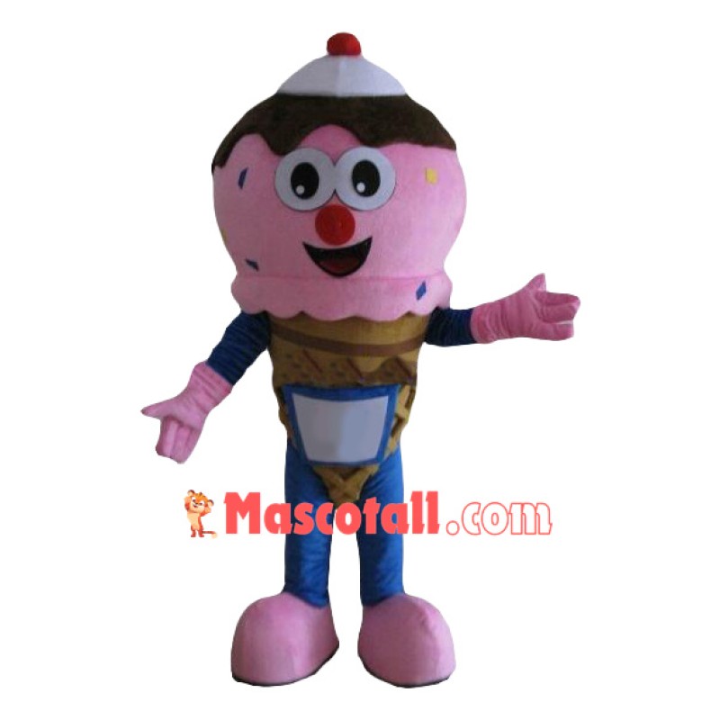 Pink Ice Cream Boy Mascot Costume