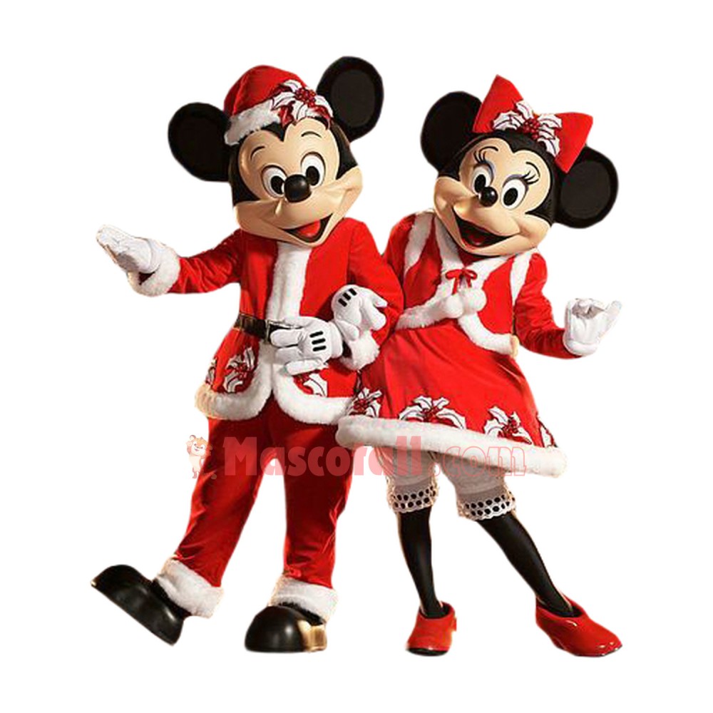 Christmas Mickey & Minnie Mouse Mascot Costume