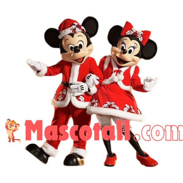 Christmas Mickey & Minnie Mouse Mascot Costume