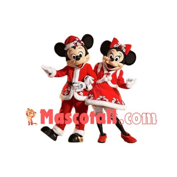 Christmas Mickey & Minnie Mouse Mascot Costume