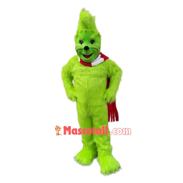Smiling Grinch Mascot Costume