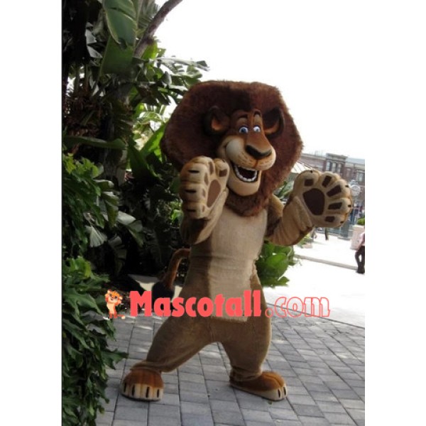 Friendly Madagascar Alex the Lion Mascot Costume