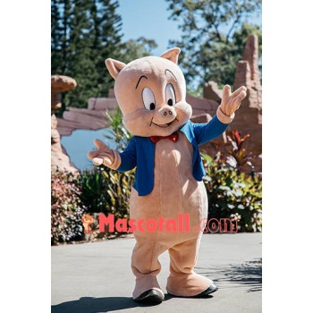 Superb Porky Pig Mascot Costume