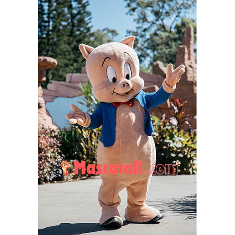 Superb Porky Pig Mascot Costume