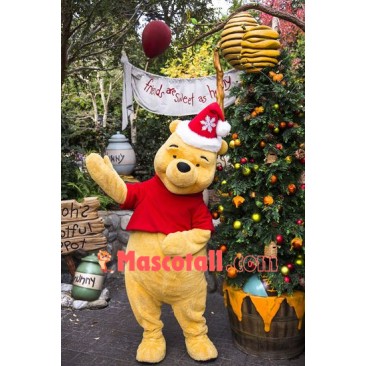 Lovely Christmas Winnie the Pooh Mascot Costume