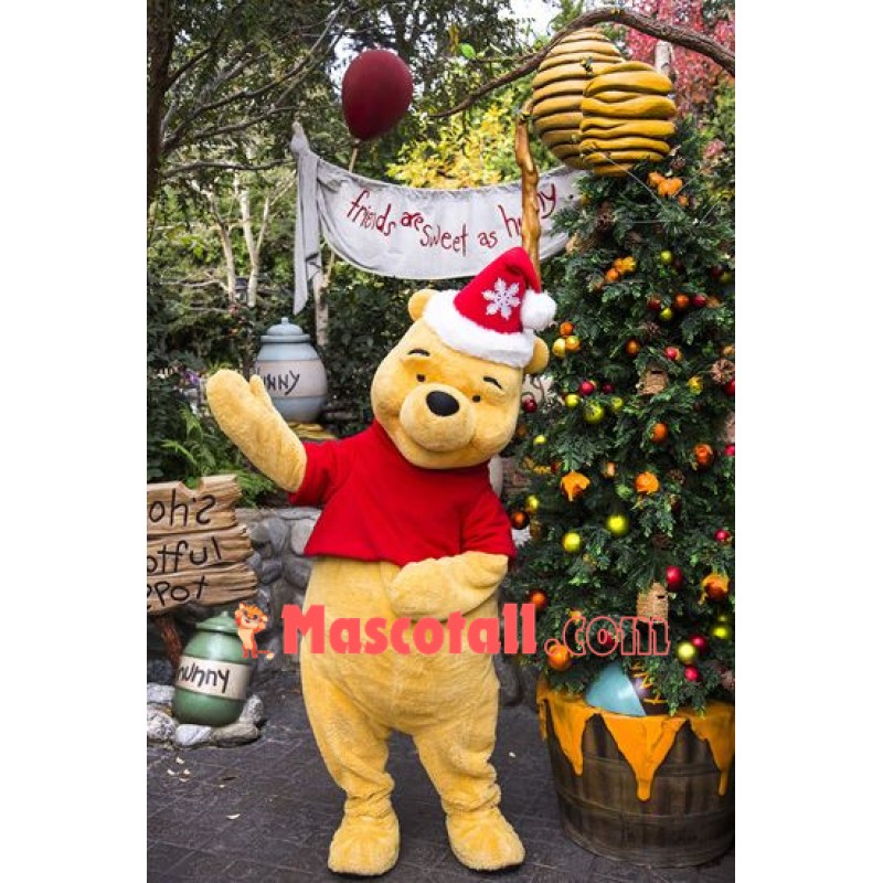 Lovely Christmas Winnie the Pooh Mascot Costume