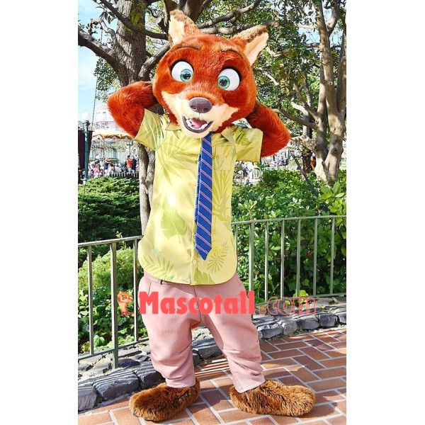 Superb Zootopia Nick Wilde Fox Mascot Costume