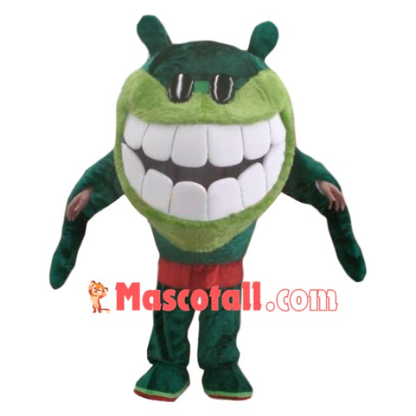 Green Big Mouth Monster Mascot Costume