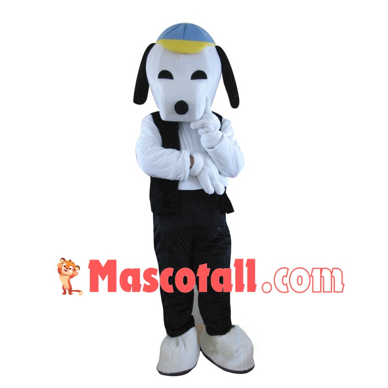 Black Snoopy Cartoon Mascot Adult Costume Free Shipping