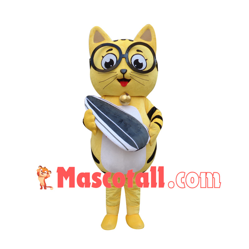 Yellow Cat Mascot Adult Costume Free Shipping