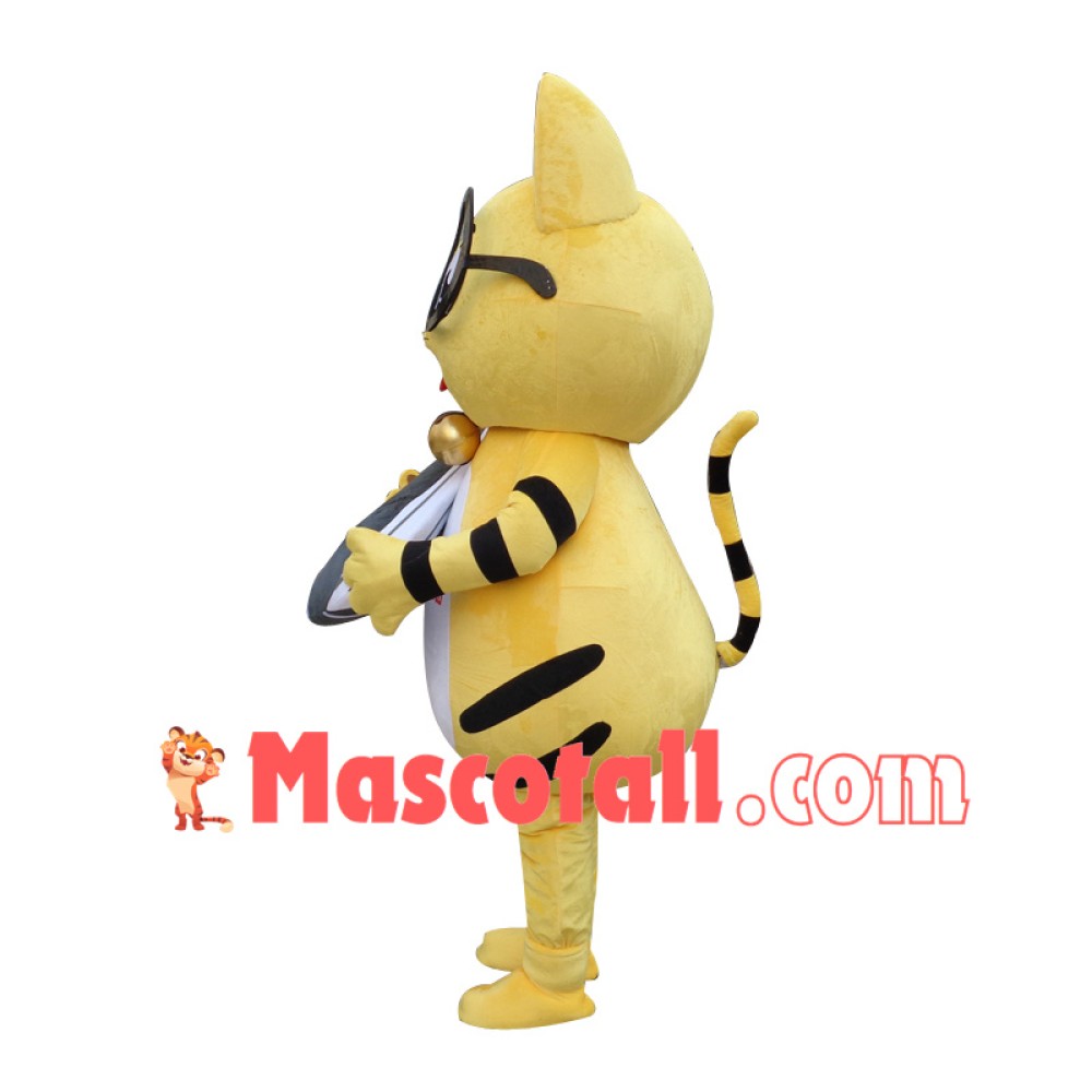 Yellow Cat Mascot Adult Costume Free Shipping