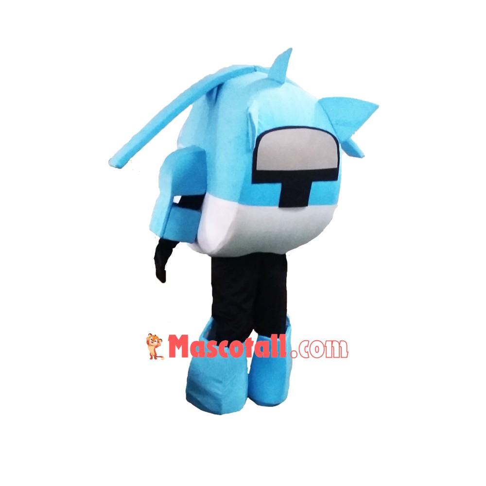Super Wings Cartoon Light Blue  Jerome Mascot Costume