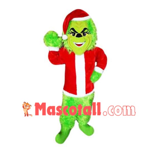 Christmas Grinch Mascot Costume Free Shipping