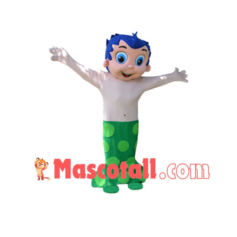 Blue Boy Mermaid Mascot Costume