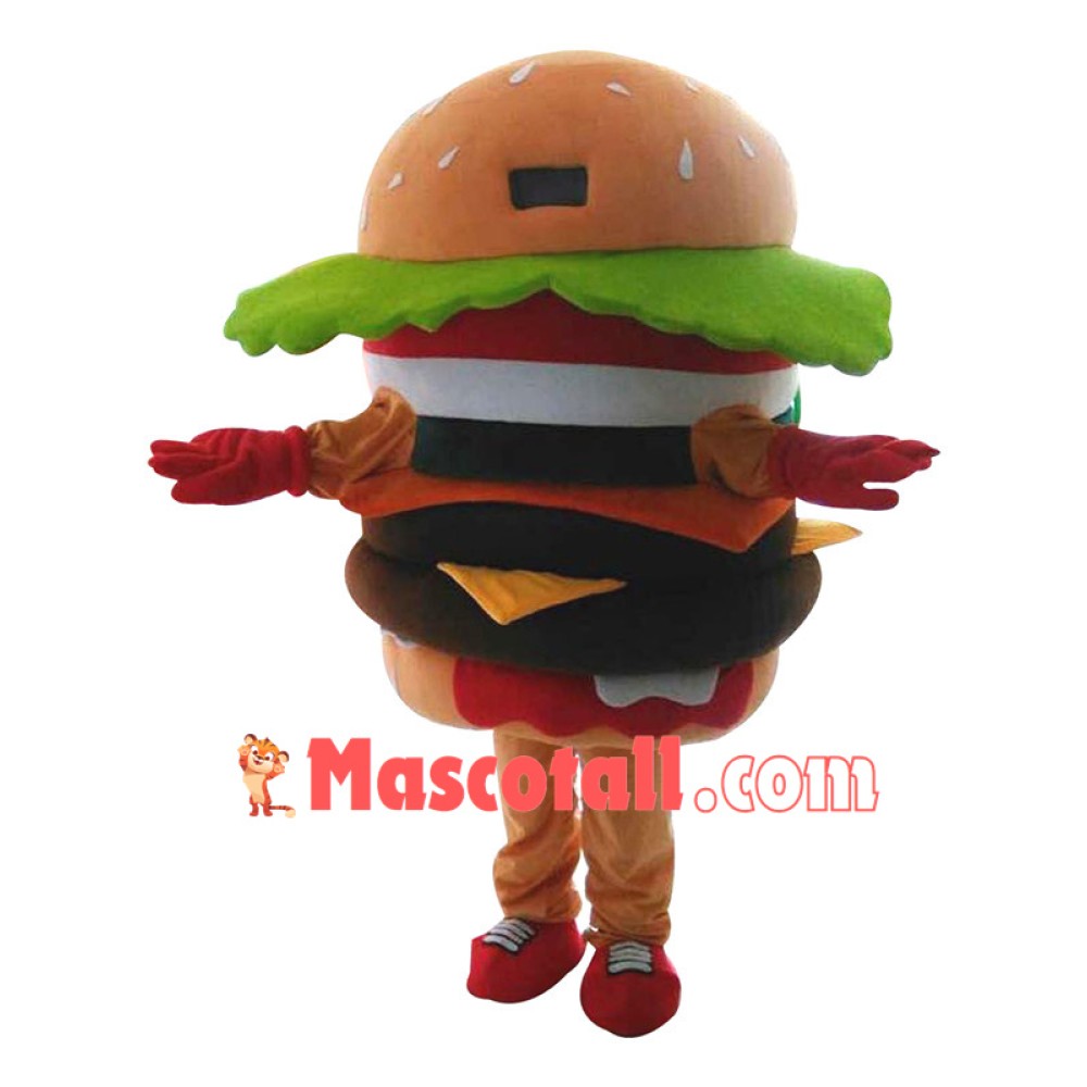 Hamburger Mascot Costume Advertising Restaurant Costume