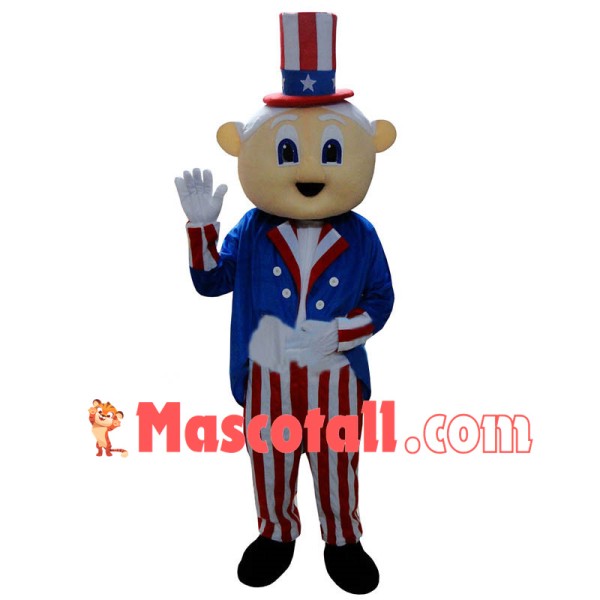 American Old Man Magician Mascot Costume