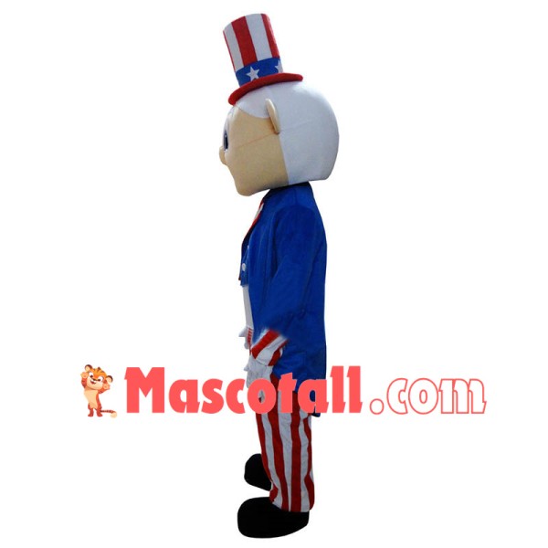 American Old Man Magician Mascot Costume